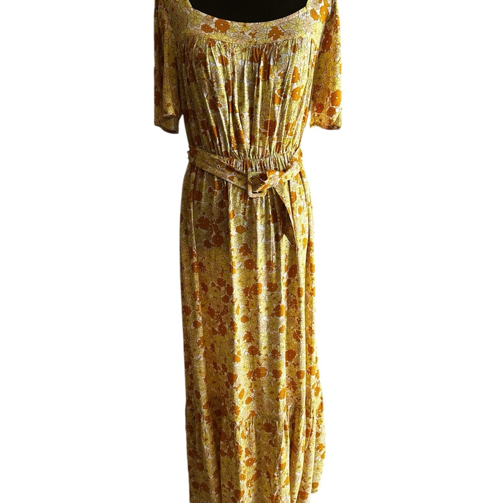 HAVEN HEARTS WOMANS MAXI FLORAL DRESS SZ SMALL